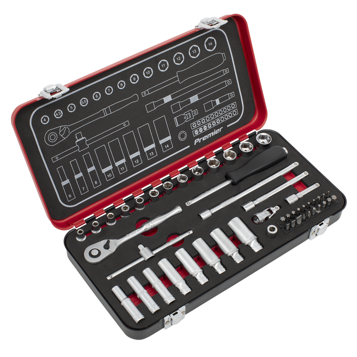 Premier Platinum Socket Set 1/4"Sq Drive 49pc | AK7920
