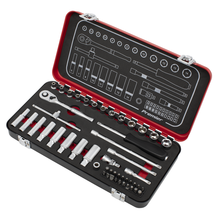 Premier Platinum Socket Set 1/4"Sq Drive 49pc | AK7920