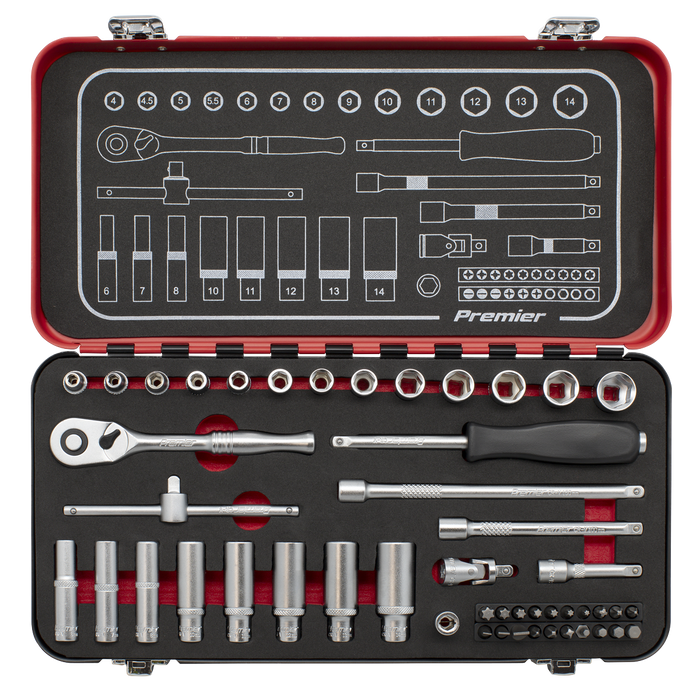 Premier Platinum Socket Set 1/4"Sq Drive 49pc | AK7920