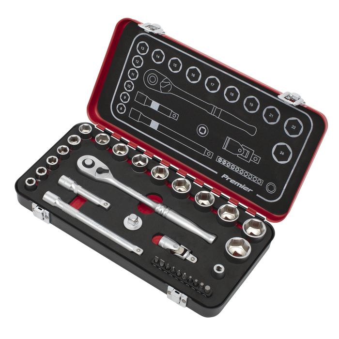 Premier Platinum Socket Set 3/8"Sq Drive 31pc | AK7921