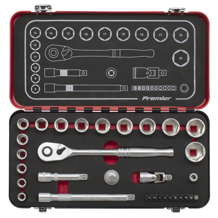 Premier Platinum Socket Set 3/8"Sq Drive 31pc | AK7921