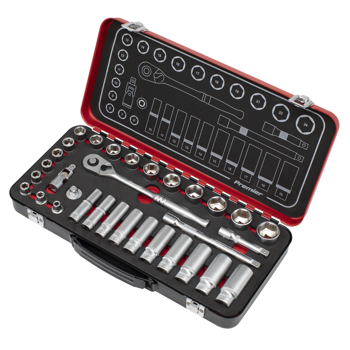 Premier Platinum Socket Set 3/8"Sq Drive 32pc | AK7922