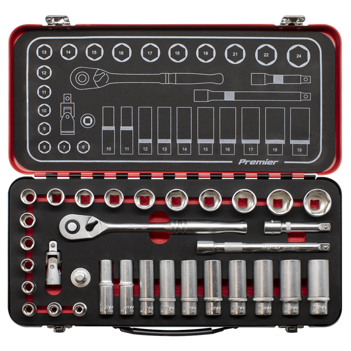 Premier Platinum Socket Set 3/8"Sq Drive 32pc | AK7922