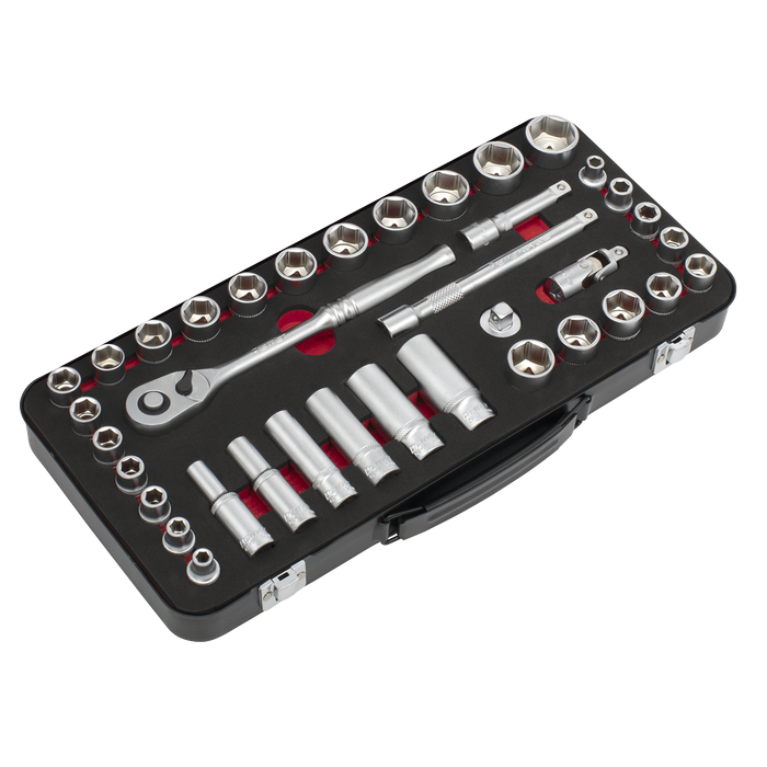 Premier Platinum Metric/Imperial Socket Set 3/8"Sq Drive 37pc | AK7923