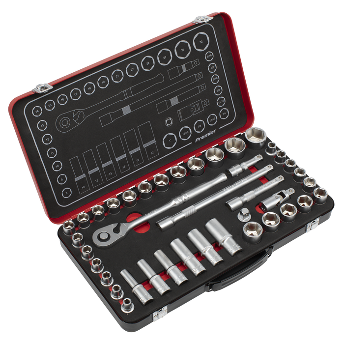 Premier Platinum Metric/Imperial Socket Set 1/2"Sq Drive 40pc | AK7925