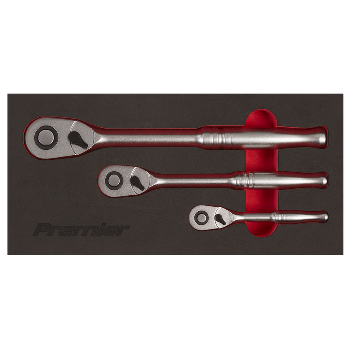 Premier Platinum Pear-Head Ratchet Wrench Set with Flip Reverse 3pc | AK7933