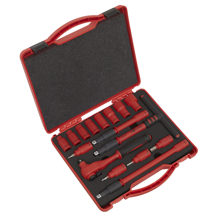 Premier Insulated Socket Set 3/8"Sq Drive 16pc - VDE Approved | AK7940