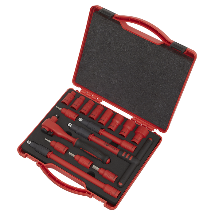 Premier Insulated Socket Set 3/8"Sq Drive 16pc - VDE Approved | AK7940