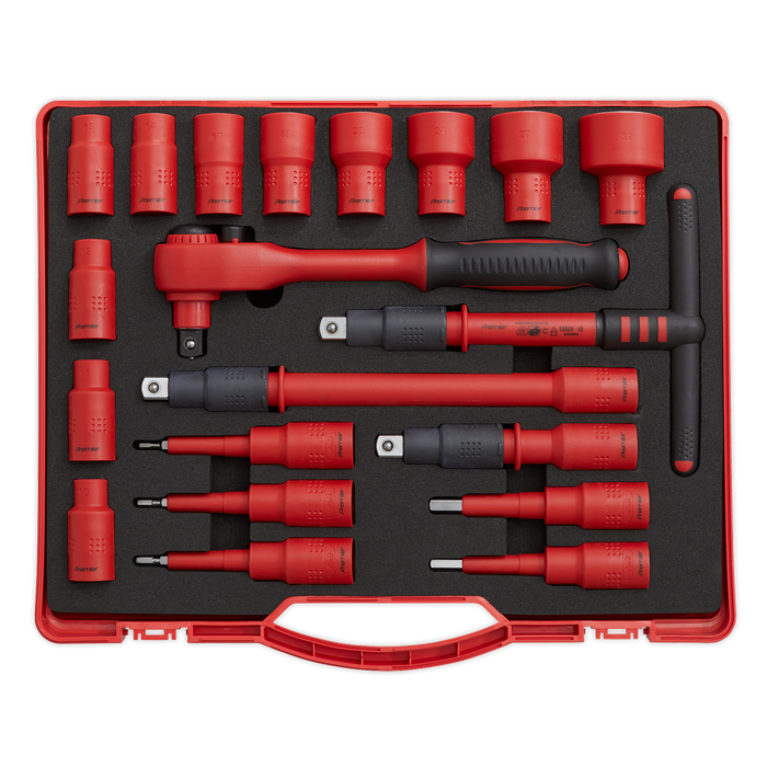 Premier Insulated Socket Set 1/2"Sq Drive 20pc - VDE Approved | AK7941