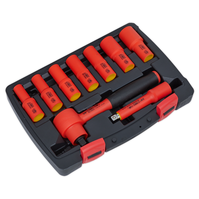 Premier Insulated Socket Set 3/8"Sq Drive 9pc - VDE Approved | AK7942