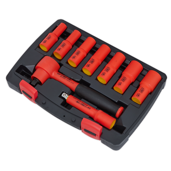 Premier Insulated Socket Set 3/8"Sq Drive 9pc - VDE Approved | AK7942