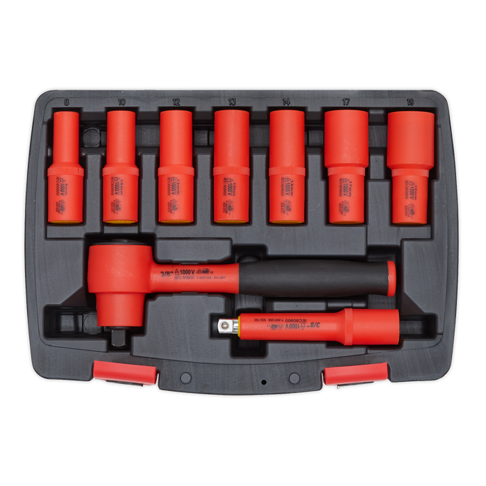 Premier Insulated Socket Set 3/8"Sq Drive 9pc - VDE Approved | AK7942