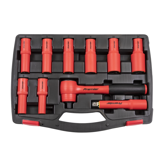 Premier Insulated Socket Set 1/2"Sq Drive 10pc - VDE Approved | AK7943