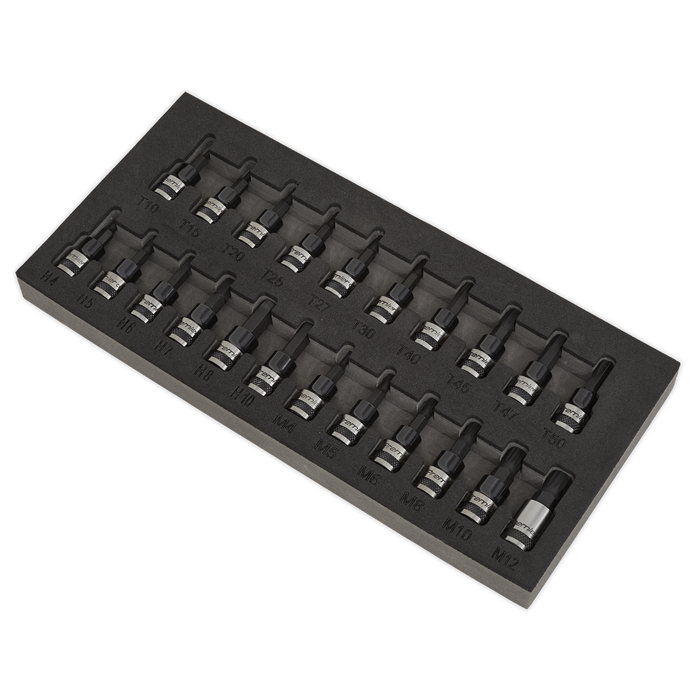Premier Black TRX-Star*/Hex/Spline Socket Bit Set 3/8"Sq Drive 22pc | AK7985