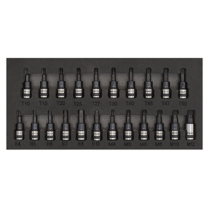 Premier Black TRX-Star*/Hex/Spline Socket Bit Set 3/8"Sq Drive 22pc | AK7985