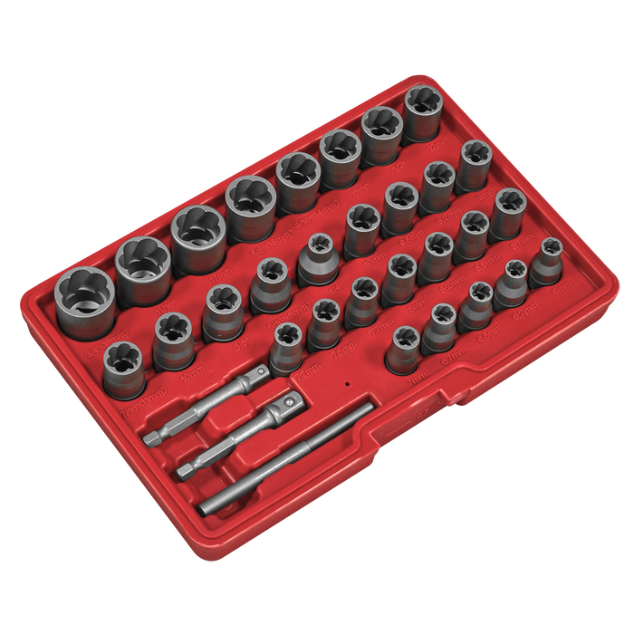 Slim Design Bolt & Nut Extractor Set 32pc | AK8132