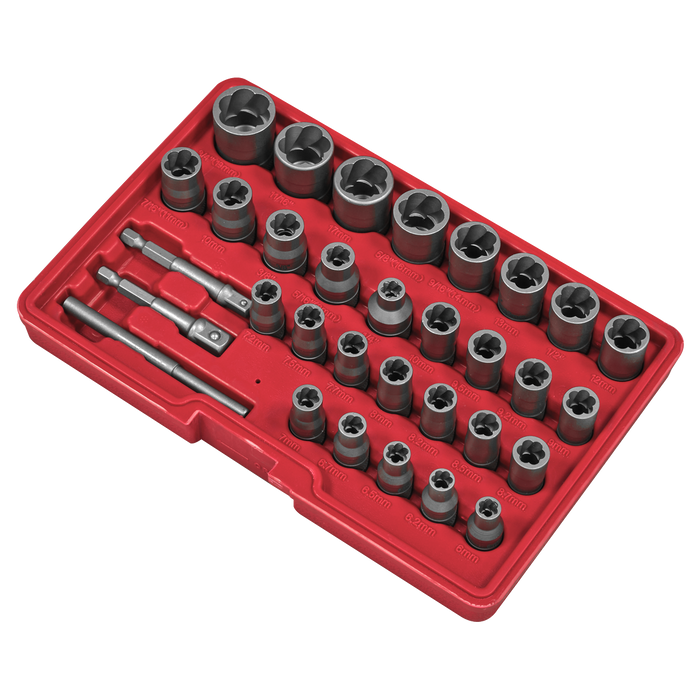 Slim Design Bolt & Nut Extractor Set 32pc | AK8132
