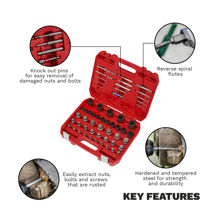 Master Nut, Bolt & Screw Extractor Set 56pc | AK8156