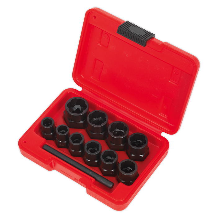 Spanner Type Bolt Extractor Set 3/8"Sq Drive 11pc | AK8184