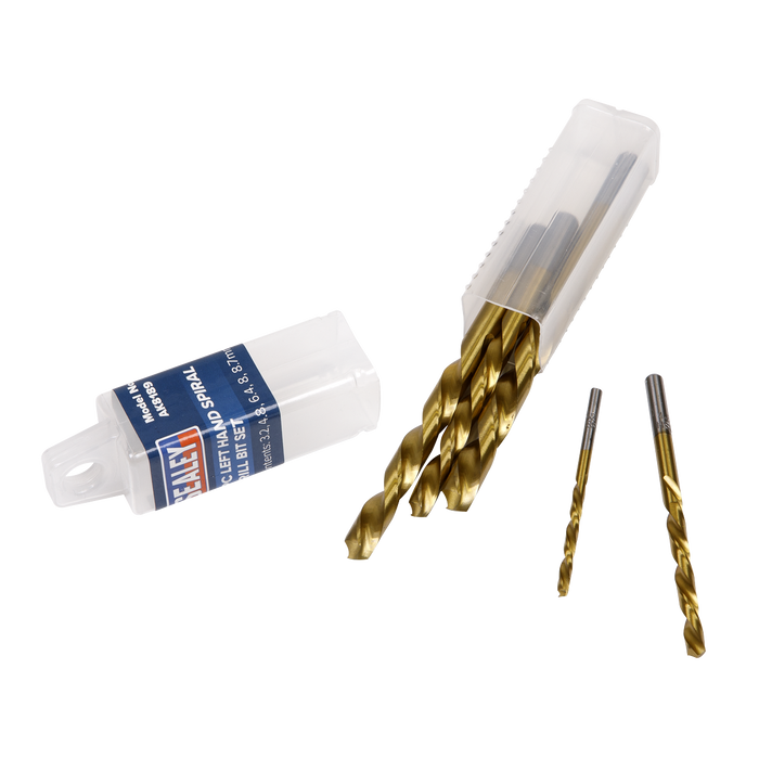 Left-Hand Spiral Drill Bit Set 5pc | AK8189
