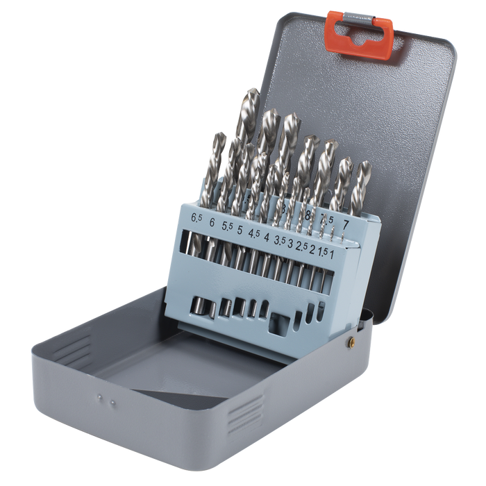 Left-Hand Spiral Drill Bit Set 19pc | AK8190