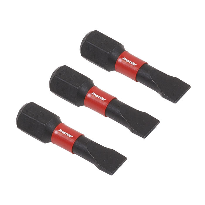 Premier Slotted Impact Power Tool Bits 5.5 x 25mm 3pc | AK8202