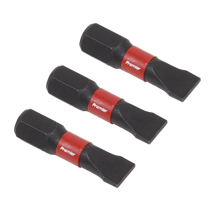 Premier Slotted Impact Power Tool Bits 6.5 x 25mm 3pc | AK8203