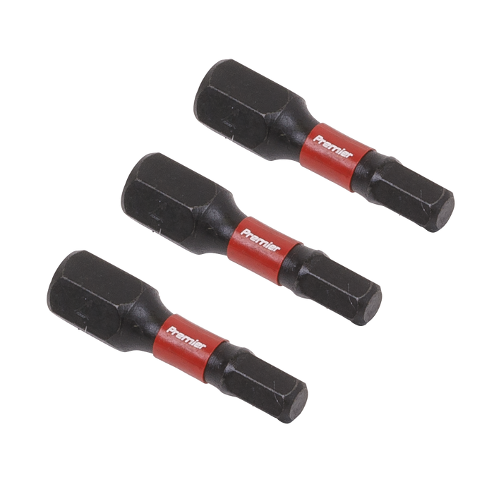 Premier Hex Impact Power Tool Bits 4 x 25mm 3pc | AK8212