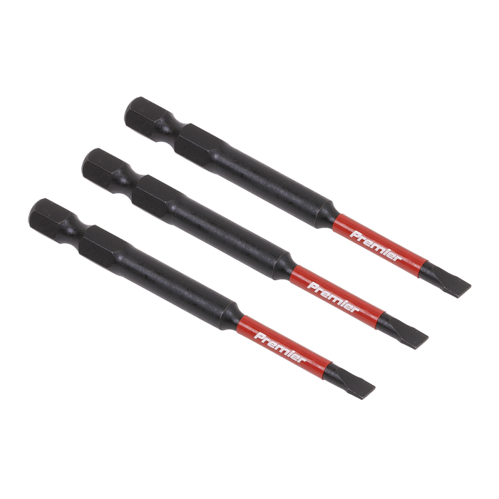 Premier Slotted Impact Power Tool Bits 4.5 x 75mm 3pc | AK8251