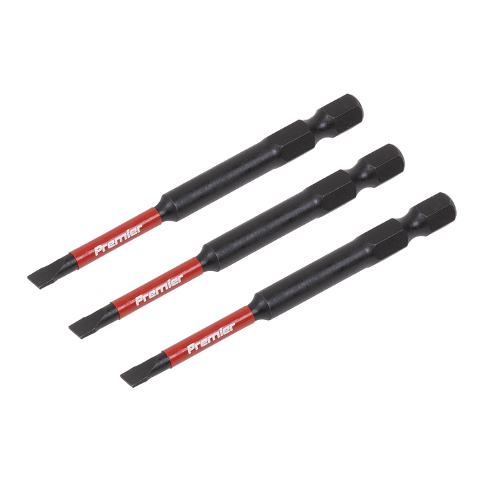 Premier Slotted Impact Power Tool Bits 4.5 x 75mm 3pc | AK8251