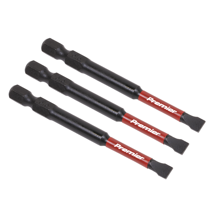 Premier Slotted Impact Power Tool Bits 5.5 x 75mm 3pc | AK8252