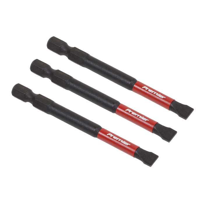Premier Slotted Impact Power Tool Bits 6.5 x 75mm 3pc | AK8253