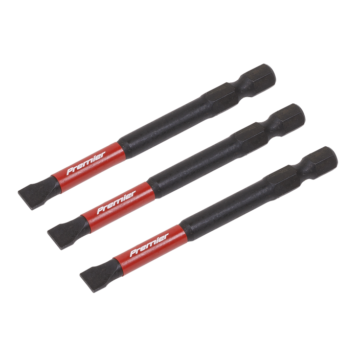 Premier Slotted Impact Power Tool Bits 6.5 x 75mm 3pc | AK8253