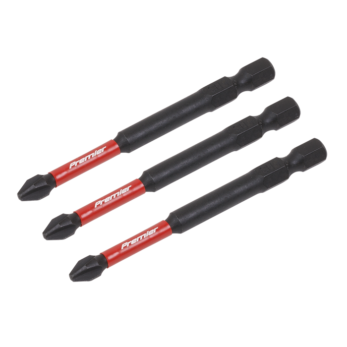 Premier Phillips Impact Power Tool Bits #2 x 75mm 3pc | AK8255