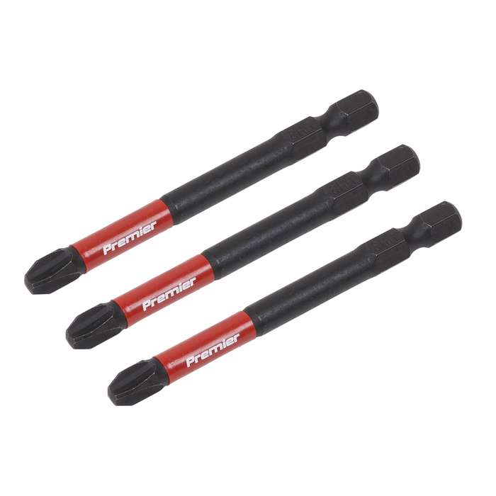 Premier Phillips Impact Power Tool Bits #3 x 75mm 3pc | AK8256
