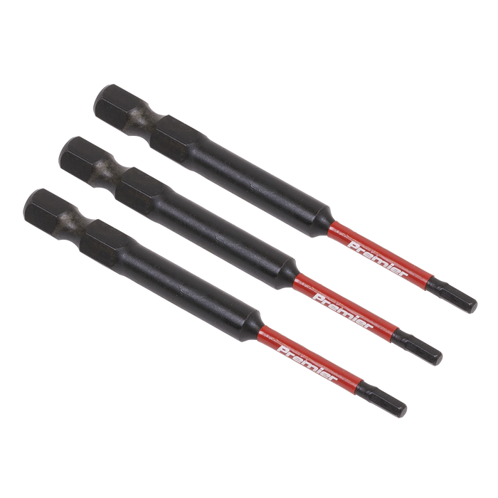 Premier Hex Impact Power Tool Bits 2.5 x 75mm 3pc | AK8260