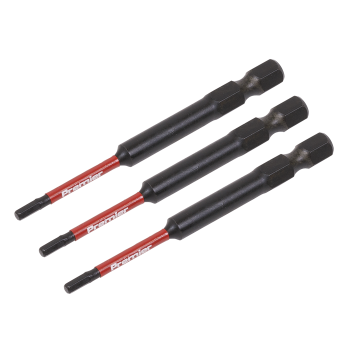 Premier Hex Impact Power Tool Bits 2.5 x 75mm 3pc | AK8260
