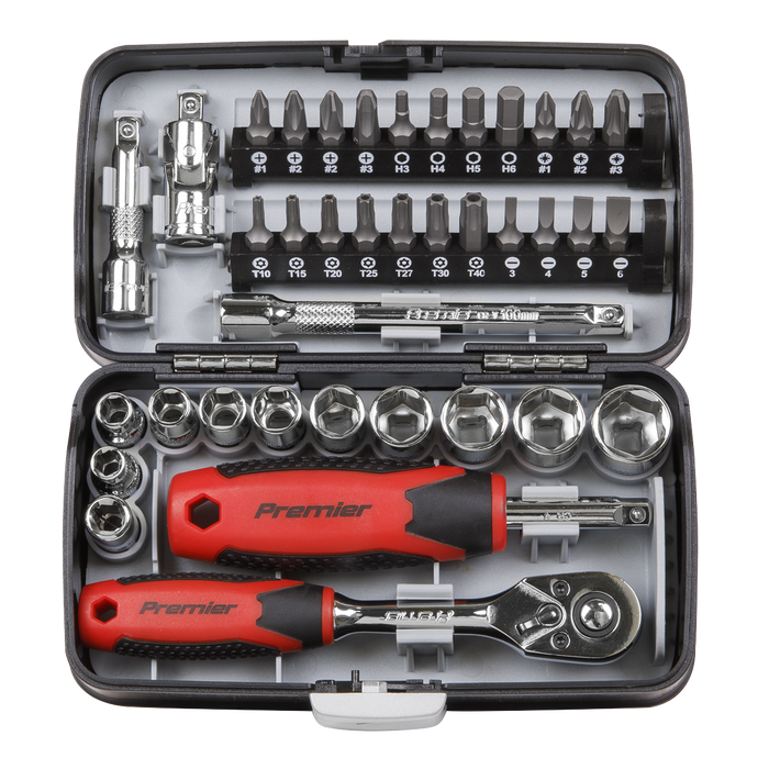 Premier Socket & Bit Set 1/4"Sq Drive 38pc | AK8945
