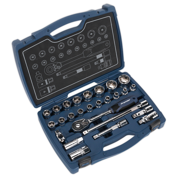 Premier Socket Set 1/2"Sq Drive 26pc | AK8992