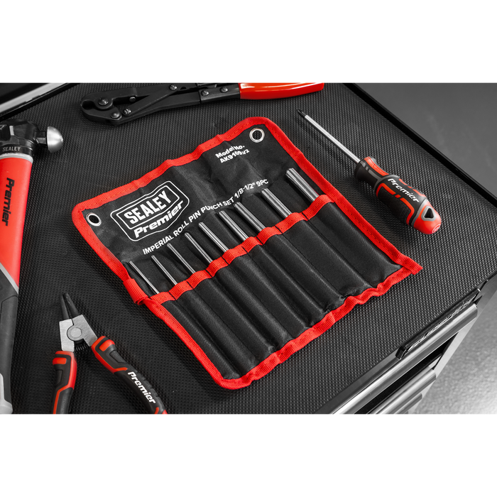 Premier Roll Pin Punch Set Imperial 1/8-1/2" 9pc | AK9109
