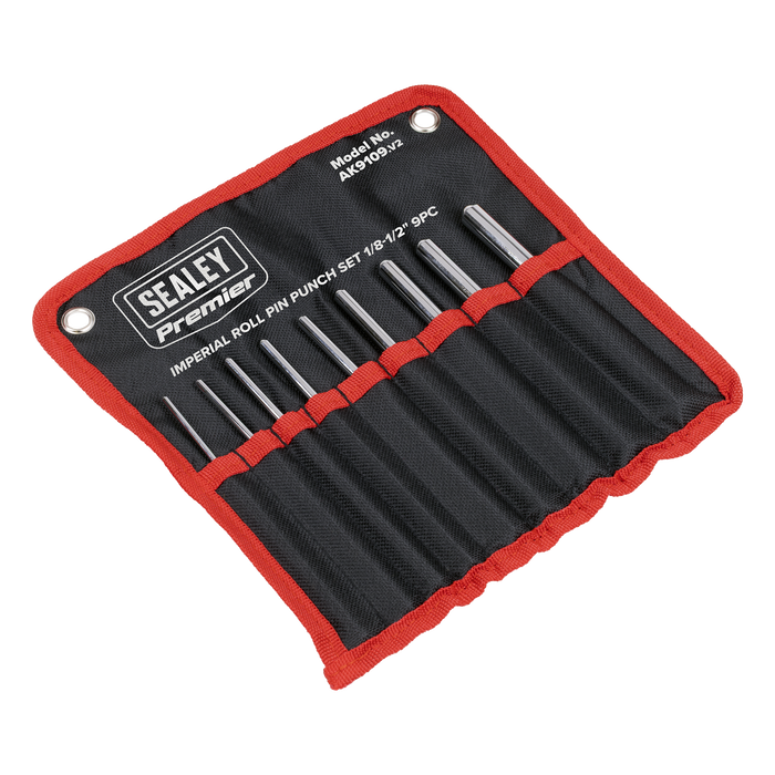 Premier Roll Pin Punch Set Imperial 1/8-1/2" 9pc | AK9109