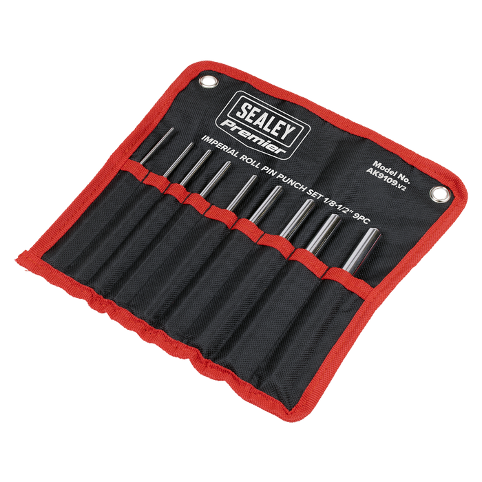 Premier Roll Pin Punch Set Imperial 1/8-1/2" 9pc | AK9109