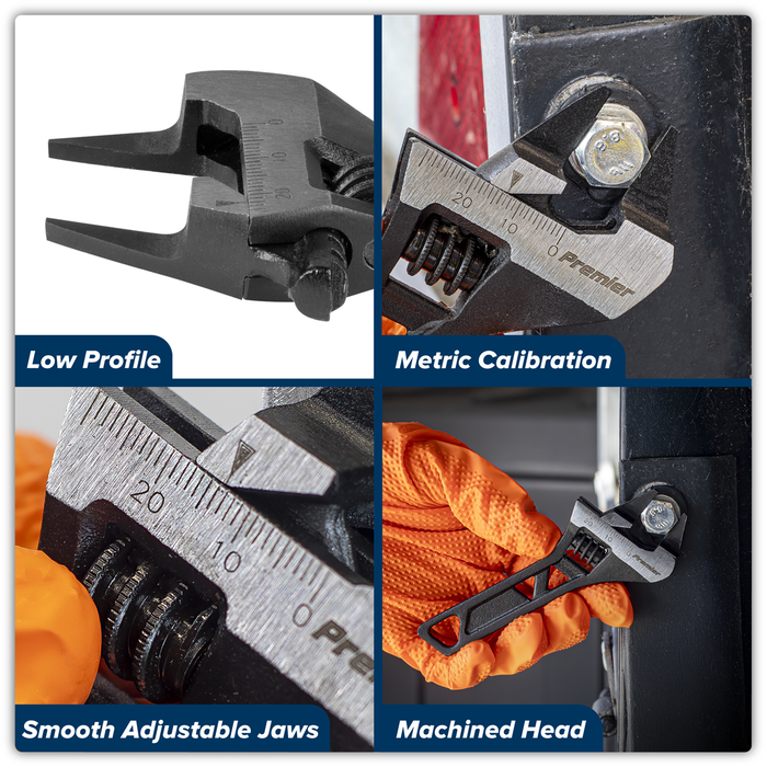 Premier Low Profile Adjustable Wrench 140mm | AK9568