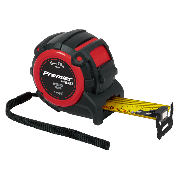 Premier Metric/Imperial Tape Measure Extra-Wide Blade 5m(16ft) x 32mm | AK9850