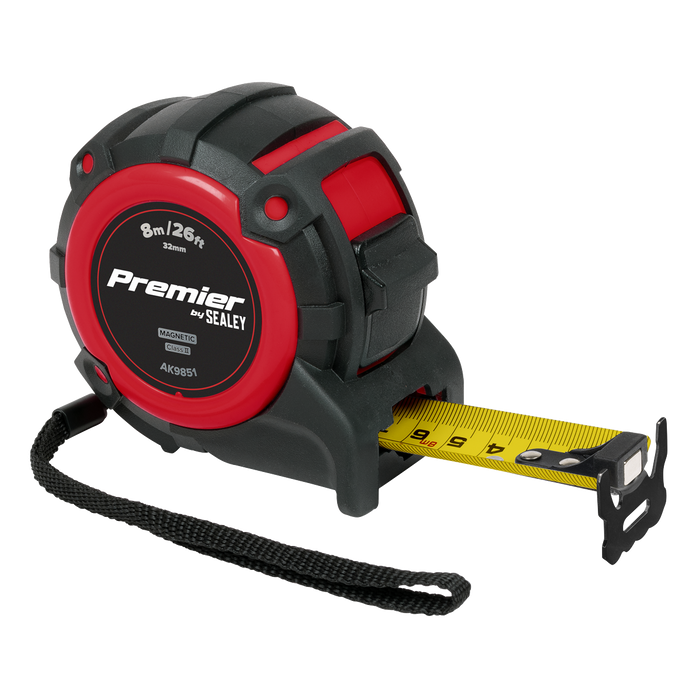 Premier Metric/Imperial Tape Measure Extra-Wide Blade 8m(26ft) x 32mm | AK9851