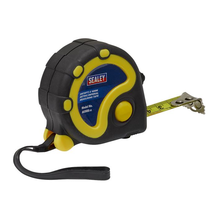 Metric/Imperial Rubber Tape Measure 3m(10ft) x 16mm | AK988