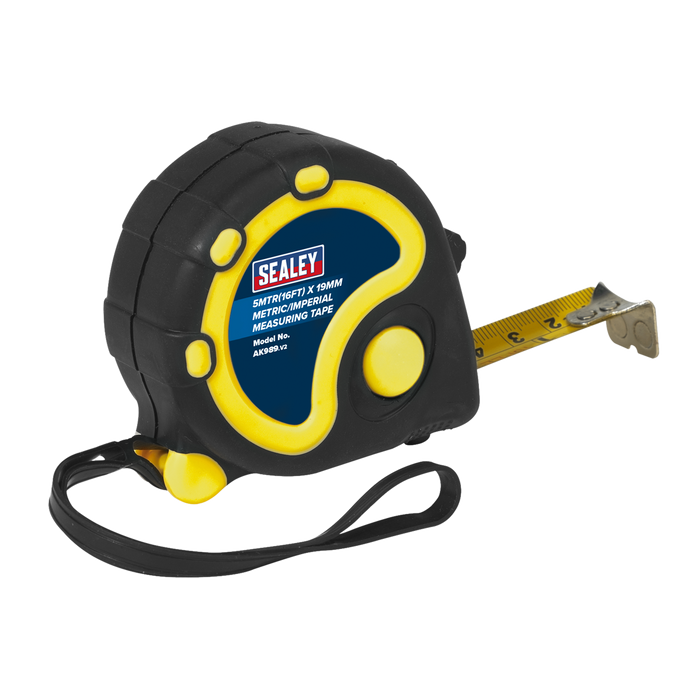 Metric/Imperial Rubber Tape Measure 5m(16ft) x 19mm | AK989