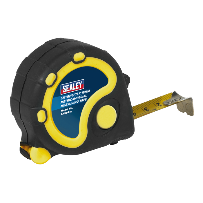Metric/Imperial Rubber Tape Measure 5m(16ft) x 19mm | AK989