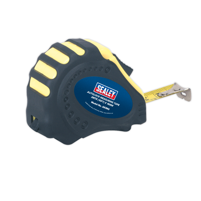 Metric/Imperial Auto Lock Tape Measure 3m(10ft) x 16mm | AK993