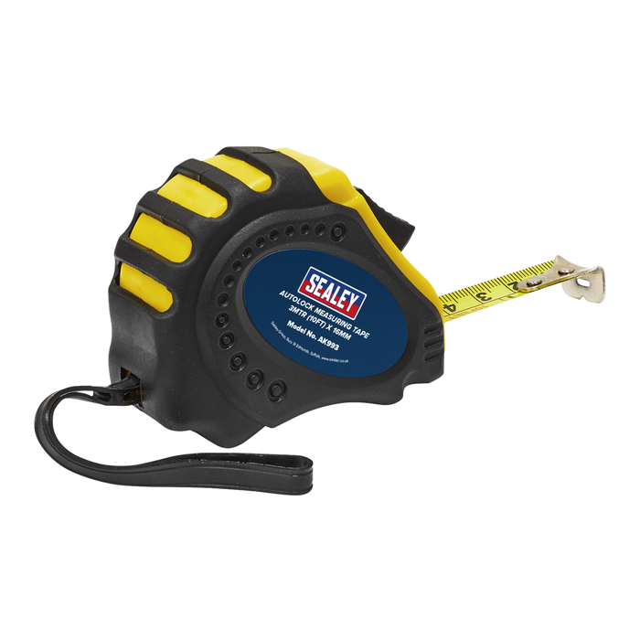 Metric/Imperial Auto Lock Tape Measure 3m(10ft) x 16mm | AK993